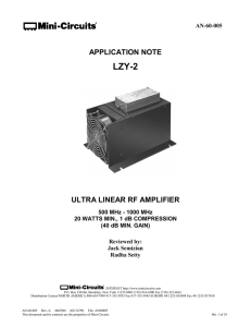 application note ultra linear rf amplifier