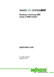 Sending / receiving SMS using a GSM modem Application note