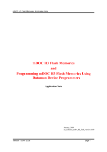 mDOC H3 Flash Memories Application Note