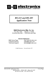 RS-422 and RS-485 Application Note