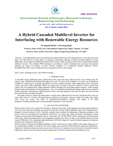 A Hybrid Cascaded Multilevel Inverter for Interfacing with