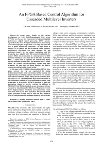 An FPGA Based Control Algorithm for Cascaded Multilevel Inverters