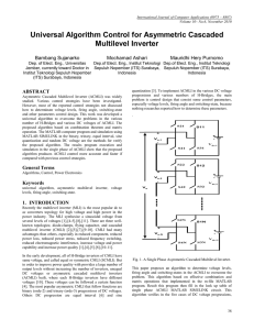 Universal Algorithm Control for Asymmetric Cascaded Multilevel