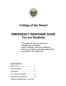 Students Emergency Response Guide