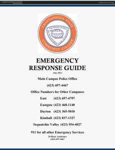 Emergency Response Guide - Chattanooga State Community College