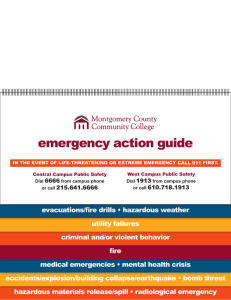 emergency action guide - Montgomery County Community College