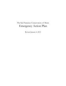 Emergency Action Plan - San Francisco Conservatory of Music