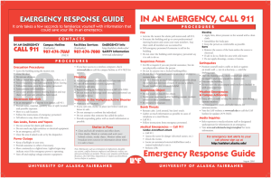 Emergency Response Guide IN AN EMERGENCY, CALL 911