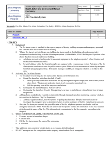 JHH Fire Alarm System - Johns Hopkins University
