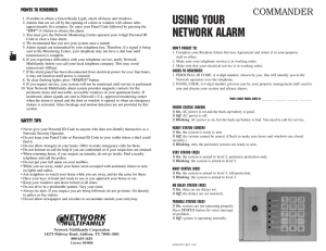 using your network alarm