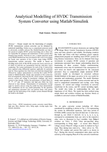 Analytical Modelling of HVDC Transmission System Converter using