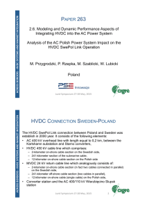 263 - Analysis of the AC Polish Power System Impact on the HVDC