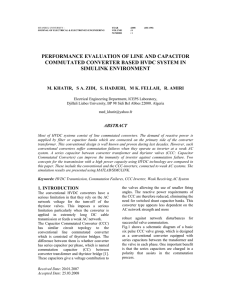 performance evaluation of line and capacitor commutated converter