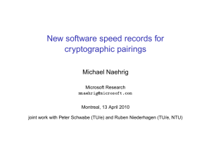 New software speed records for cryptographic pairings