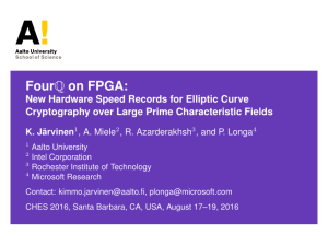 FourQ on FPGA: New Hardware Speed Records for Elliptic Curve