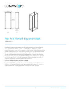 Four Post Network Equipment Rack