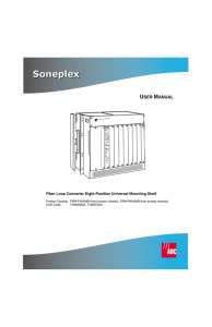 Fiber Loop Converter Eight-Position Universal Mounting Shelf User