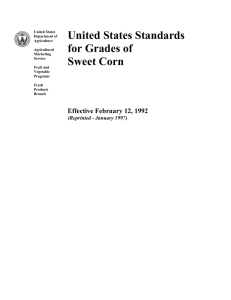 USDA Grade Standards - Fresh Market