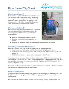 Rain Barrel Tip Sheet