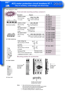 ACS motor protection circuit breakers KT 7