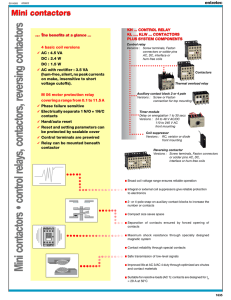 Mini contactors • control relays, contactors, reversing