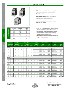 page 3-3 iec contactors - Puerto Rico Suppliers .com