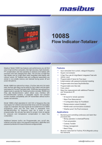Flow Indicator-Totalizer - Masibus Automation and Instrumentation