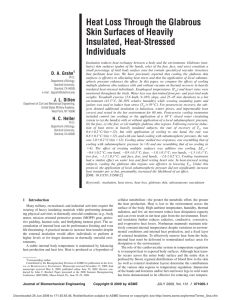 Heat Loss Through the Glabrous Skin Surfaces of Heavily