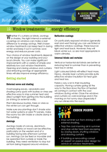 Fact sheet 12: Window treatments for energy efficiency