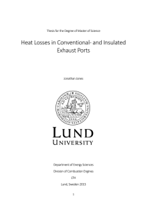 Heat Losses in Conventional- and Insulated Exhaust Ports