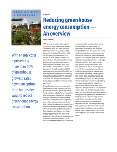 Reducing Greenhouse Energy Consumption: An