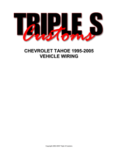 CHEVROLET TAHOE 1995-2005 VEHICLE WIRING