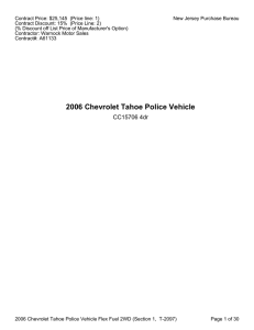 2006 Chevrolet Tahoe Police Vehicle