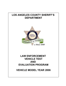 vehicle dynamics test - Los Angeles County Sheriff`s Department