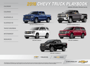 2016 CHEVY TRUCK PLAYBOOK