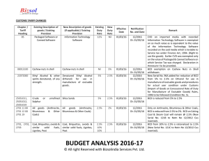 BUDGET ANALYSIS 2016-17