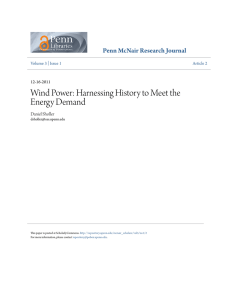Wind Power: Harnessing History to Meet the Energy Demand