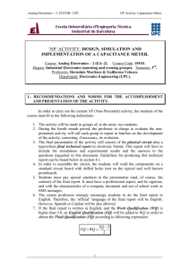 `np` activity: design, simulation and implementation of a capacitance