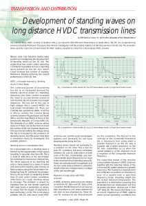 Development of standing waves on long distance