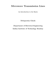 Microwave Transmission Lines - Department of Electrical