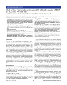 Effects of Sleep Fragmentation on the Arousability to Resistive