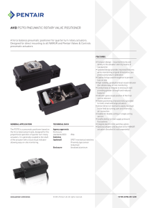 Model PS793 Pneumatic Rotary Valve Positioner
