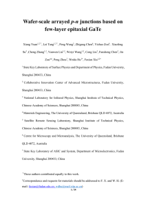 Wafer-scale arrayed pn junctions based on few-layer