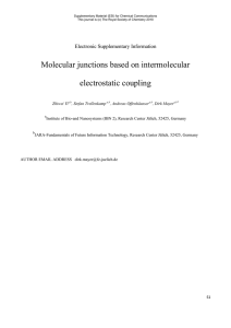 Molecular junctions based on intermolecular electrostatic coupling