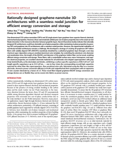 Rationally designed graphene-nanotube 3D architectures with a