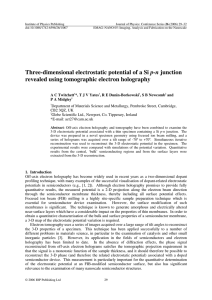 Three-dimensional electrostatic potential of a Si p