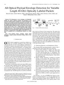 All-Optical Payload Envelope Detection for Variable Length 40