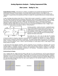 Analog Signature Analysis