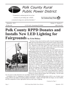 Polk County RPPD Donates and Installs New LED Lighting for