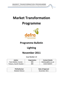 Lighting - Market Transformation Programme